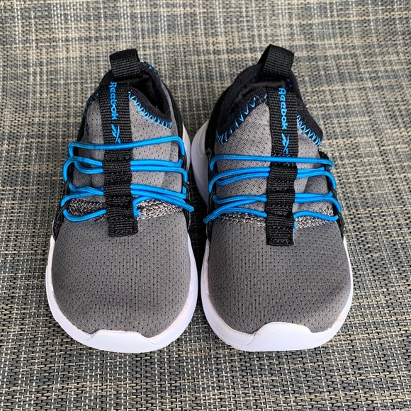 Reebok Kids Slip On Sneakers in Gray and Blue Infant Shoes size 5 - Picture 3 of 11